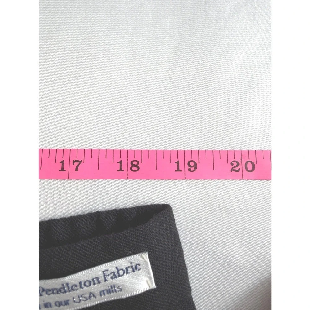 Pendleton Trousers Women's 16W Black 100% Virgin Wool Pleated Lined‎ Pants USA